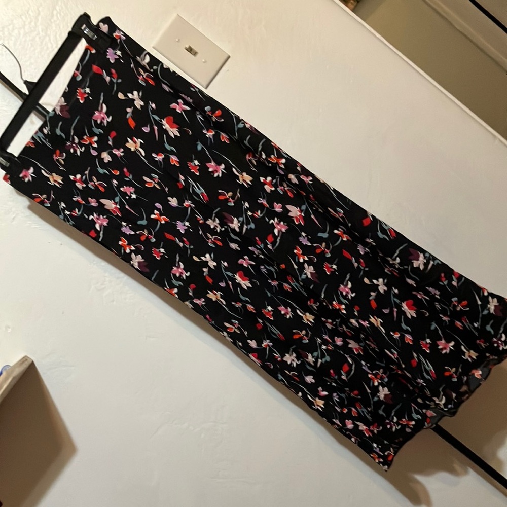 026 Floral madewell skirt long black pink red white